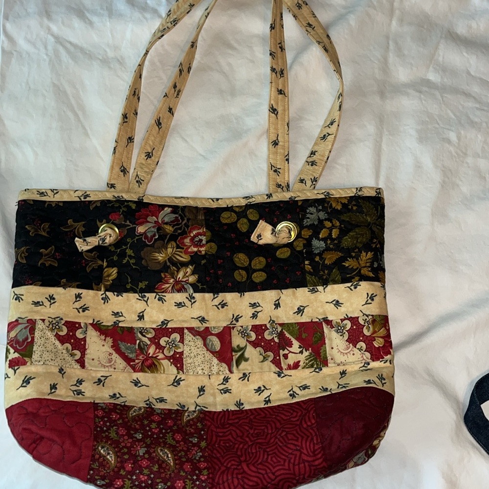 Handmade Reversible Patchwork Tote Bag - Multicolor